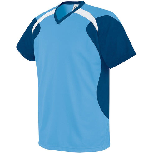 Russell Athletic Youth Tempest Soccer Jersey (322711-C), Color 'Columbia Blue/Navy/White'